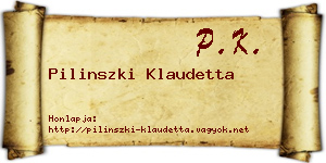 Pilinszki Klaudetta névjegykártya